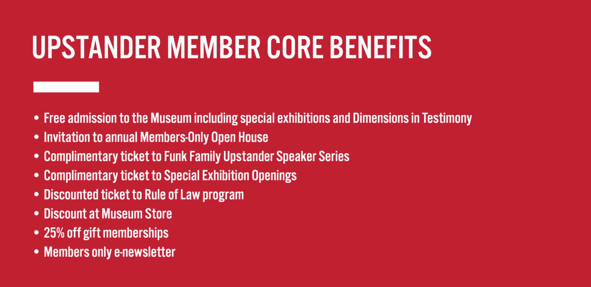 Upstander Membership Dallas Holocaust and Human Rights Museum